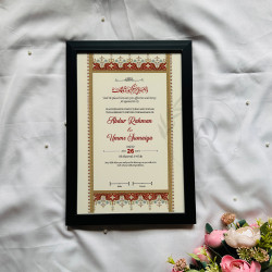 Ivory Harmony Nikahnama – Classic Red Ornamental Marriage Certificate