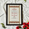 Ivory Harmony Nikahnama – Classic Red Ornamental Marriage Certificate