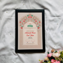 Blush Arch Nikahnama – Mughal Floral Marriage Certificate