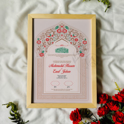 Blush Arch Nikahnama – Mughal Floral Marriage Certificate