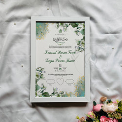 Sage Bloom Nikahnama – Elegant Green Floral Marriage Certificate