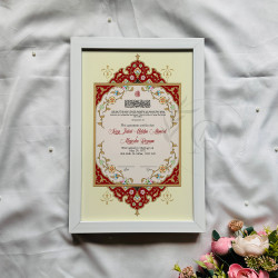 Crimson Crown Nikahnama – Islamic Floral Marriage Certificate