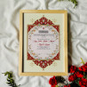 Crimson Crown Nikahnama – Islamic Floral Marriage Certificate