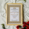 Golden Minaret Nikahnama – Islamic Marriage Certificate with Traditional Border