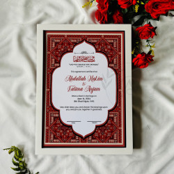 Crimson Heritage Nikahnama – Tribal Islamic Marriage Certificate