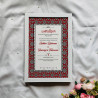 Tribal Crimson Nikahnama – Islamic Marriage Certificate with Bold Pattern