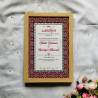 Tribal Crimson Nikahnama – Islamic Marriage Certificate with Bold Pattern