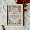 Golden Blossom Nikahnama – Islamic Marriage Certificate with Floral Arch