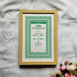 Emerald Border Nikahnama – Classic Green Islamic Marriage Certificate