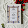 Sapphire Bloom Nikahnama – Ornate Blue & Gold Islamic Marriage Certificate