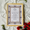 Sapphire Bloom Nikahnama – Ornate Blue & Gold Islamic Marriage Certificate