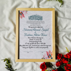 Mehr-e-Subah Nikahnama – Pastel Floral Islamic Marriage Certificate