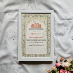 Blossom Pearl Nikahnama – Soft Floral Islamic Marriage Certificate