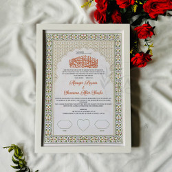 Blossom Pearl Nikahnama – Soft Floral Islamic Marriage Certificate