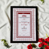 Crimson Grace Nikahnama – Red Lattice Islamic Marriage Certificate