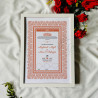 Terracotta Lace Nikahnama – Islamic Marriage Certificate with Floral Frame