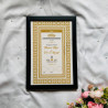 Golden Lace Nikahnama – Elegant Islamic Marriage Certificate with Floral Border