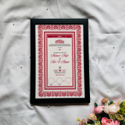 Ruby Filigree Nikahnama – Ornamental Islamic Marriage Certificate