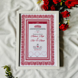 Ruby Filigree Nikahnama – Ornamental Islamic Marriage Certificate