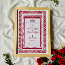 Ruby Filigree Nikahnama – Ornamental Islamic Marriage Certificate