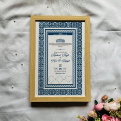 Navy Crest Nikahnama – Elegant Islamic Marriage Certificate