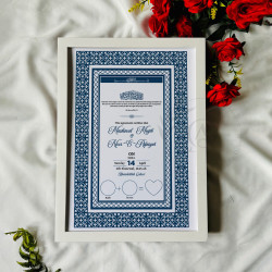 Navy Crest Nikahnama – Elegant Islamic Marriage Certificate