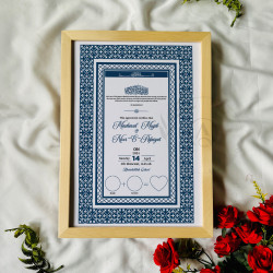 Navy Crest Nikahnama – Elegant Islamic Marriage Certificate