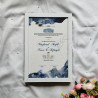 Celestial Twilight Nikahnama – Blue Watercolor Islamic Marriage Certificate