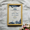 Celestial Twilight Nikahnama – Blue Watercolor Islamic Marriage Certificate
