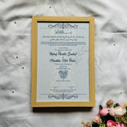 Saafinah-e-Mawaddah Nikahnama – Blue Floral Islamic Marriage Certificate.