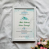 Aqua Bloom Nikahnama – Modern Islamic Marriage Certificate with Watercolor Floral Design