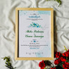 Aqua Bloom Nikahnama – Modern Islamic Marriage Certificate with Watercolor Floral Design
