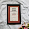 Crimson Lattice Nikahnama – Islamic Marriage Certificate with Traditional Red Motif