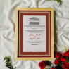 Crimson Lattice Nikahnama – Islamic Marriage Certificate with Traditional Red Motif