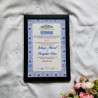 Sapphire Petal Nikahnama – Elegant Blue Islamic Marriage Certificate