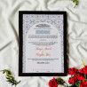 Amber Mosaic Nikahnama – Islamic Marriage Certificate with Moroccan Tile Design