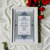 Sapphire Bloom Nikahnama – Ottoman Floral Islamic Marriage Certificate.