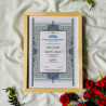 Sapphire Bloom Nikahnama – Ottoman Floral Islamic Marriage Certificate.