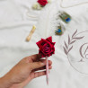 Rose Feather Nikah Pen – Wedding Signature Pen with Peacock Feather | AiyaanBD