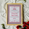 Rosewood Red Nikahnama – Elegant Islamic Marriage Certificate.