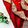 Red Dupatta with Golden Banarasi Border & Sequins – Bridal/Festive Wear | AQ