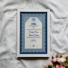 Royal Azure Geometric Nikahnama Design – Elegant Islamic Marriage Certificate