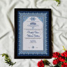 Royal Azure Geometric Nikahnama Design – Elegant Islamic Marriage Certificate