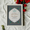 Teal Dome Nikahnama – Islamic Heritage Design in Wooden Frame