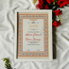 Mughal Floral Nikahnama – Bold Islamic Marriage Certificate in Black Frame