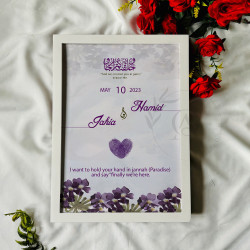 Jannah Love Nikahnama – Islamic Fingerprint Heart Art with Floral Frame