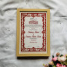 Ruby Blossom Nikahnama – Red Floral Marriage Certificate in Premium Frame