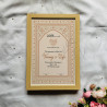 Blush Arch Floral Nikahnama – White Wooden Frame Wedding Certificate