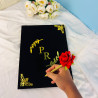 Luxury Black Velvet Kabin Nama File with Seal Pad | Custom Nikkah Certificate Folder by Aiyaan
