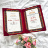 Maroon Velvet Nikahnama Folder – Luxury Marriage Certificate Holder